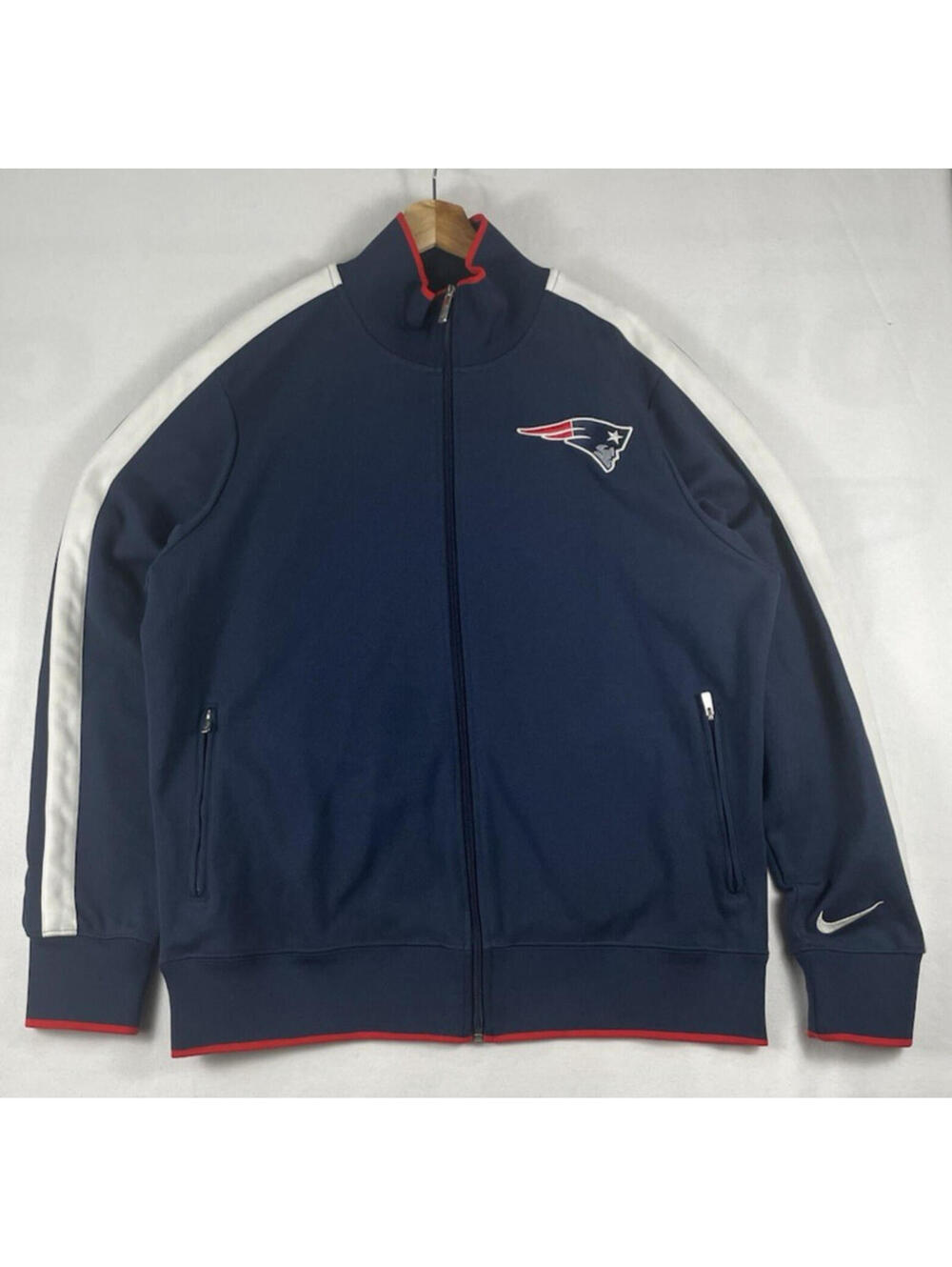 Nike New England Patriots Football NFL On Field Full Zip Track Jacket Sz 2XL